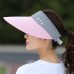 wholesale 1PCS women summer Sun Hats pearl packable sun visor hat with big heads wide brim beach hat UV protection female cap