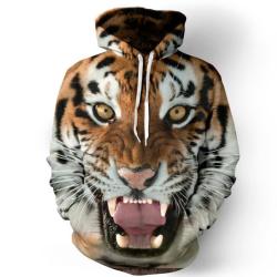 2018 New Style 3D Printed Tiger Men Discount Men Cotton Hoodies On Hot Sales Free Shipping