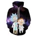 2019 Bule Rick Morty Printed 3D Hoodie Sweatshirts Men Harajuku Autumn Winter Pullover Wolf Men XXXTENTCAION hoodies dropshiping