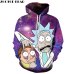 2019 Bule Rick Morty Printed 3D Hoodie Sweatshirts Men Harajuku Autumn Winter Pullover Wolf Men XXXTENTCAION hoodies dropshiping