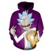 2019 Bule Rick Morty Printed 3D Hoodie Sweatshirts Men Harajuku Autumn Winter Pullover Wolf Men XXXTENTCAION hoodies dropshiping