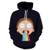 2019 Bule Rick Morty Printed 3D Hoodie Sweatshirts Men Harajuku Autumn Winter Pullover Wolf Men XXXTENTCAION hoodies dropshiping