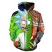 2019 Bule Rick Morty Printed 3D Hoodie Sweatshirts Men Harajuku Autumn Winter Pullover Wolf Men XXXTENTCAION hoodies dropshiping