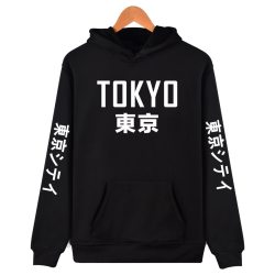 2019 New Arrival Japan Harajuku Hoodies Tokyo City Printing Pullover Sweatshirt Hip Hop Streetwear 4XL Plus Size Clothing