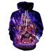 3D Printed Avengers Endgame Quantum Realm Cosplay Costume Sweatshirt Superhero America Captain Marvel Zipper Jacket Hoodie