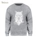 Animal Owl Hoodie Men Black Sweatshirt Casual Crewneck Sweatshirts 2018 New Brand Winter Autumn Fleece Warm Hoody Brand Clothing