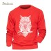 Animal Owl Hoodie Men Black Sweatshirt Casual Crewneck Sweatshirts 2018 New Brand Winter Autumn Fleece Warm Hoody Brand Clothing