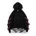 Aolamegs Hoodies Men Fake 2 Pieces Ribbons Hooded High Street Pullover Sweatshirt Men Fashion Hip Hop Streetwear Hoodie Autumn