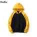 BOLUBAO Brand Streetwear Patchwork Hoodie Men Hip Hop Hooded Solid Slim Fit Casual Hoody Mens Hoodies Sweatshirts EU Size