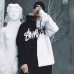 Black White  Splice Hoodies Oversize Hip-hop Style Swag Tyga Hoodie Autumn Winter Warm Thick Hoodies US Size XS-XL