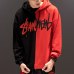 Black White  Splice Hoodies Oversize Hip-hop Style Swag Tyga Hoodie Autumn Winter Warm Thick Hoodies US Size XS-XL