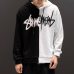 Black White  Splice Hoodies Oversize Hip-hop Style Swag Tyga Hoodie Autumn Winter Warm Thick Hoodies US Size XS-XL