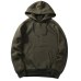 Casual Armygreen Black Khaki Hoodie Hip Hop Street Wear Sweatshirts Skateboard Men Pullover Hoodie Male Loose Solid Color Hoodie