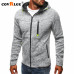 Covrlge Hoodies Men Fashion Personality Zipper Sweatshirt Male Solid Color Hoody Tracksuit Hip Hop Autumn Hoodies Mens MWW146