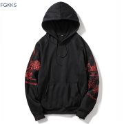 FGKKS Print Men's Hoodies Sweatshirts Autumn Men Hip Hop Fashion Casual Male Hoodies Sweatshirts EU Size