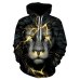 Fashion Men Wolf Animal 3D Printed Hooded Hoodies Men / Women's Shinning Wolf Design Sweatshirts 3D Harajuku Hoody