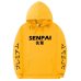 Fashion japanese streetwear SENPAI Hoodie Sweatshirt Multiple Colour Men Women Hoodies Pullover sudadera hombre