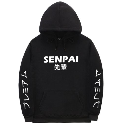 Fashion japanese streetwear SENPAI Hoodie Sweatshirt Multiple Colour Men Women Hoodies Pullover sudadera hombre