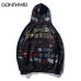 GONTHWID Hip Hop Graffiti Hoodies Mens 2019 Autumn Casual Pullover Sweats Hoodie Male Fashion Skateboards Sweatshirts