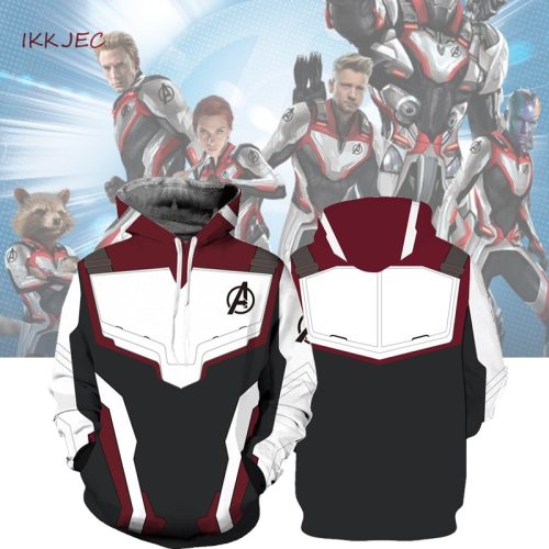 Hoodie Cosplay Avengers Endgame Quantum Realm Sweatshirt Jacket Advanced Tech Avengers End game Costumes 2019 Superhero Hoodies