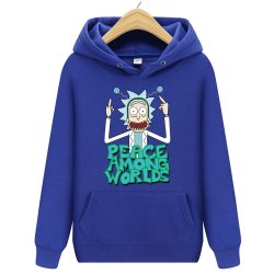 Hoodies Men Brand Autumn Rick morty Long Sleeve Solid Color Hooded Sweatshirt Mens Hoodie Tracksuit Sweat Coat Casual Sportswear