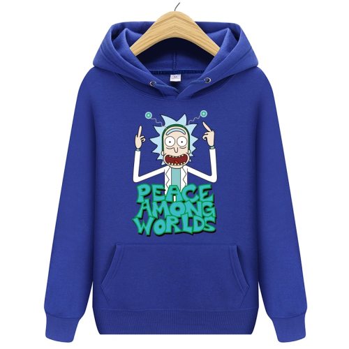 Hoodies Men Brand Autumn Rick morty Long Sleeve Solid Color Hooded Sweatshirt Mens Hoodie Tracksuit Sweat Coat Casual Sportswear