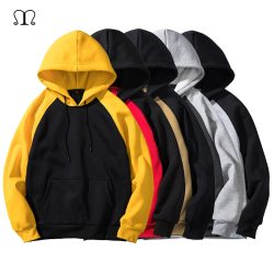 Hoodies Men Thick Clothes Autumn Winter Long Sleeve Patchwork Sweatshirts Mens Women Streetwear Fleece Unisex Hoody Man Clothing