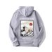 Japanese Funny Cat Wave Fleece Hoodies Winter Style Hip Hop men/women Printed hoodie Casual printing Sweatshirts Streetwear