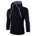 Jaycosin Clothes Men Zipper Patchwork Hoodie Sweatshirt Spring Autumn Casual Long Sleeve 3XL O-Neck Sport Exercise Top Blouse