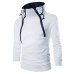 Jaycosin Clothes Men Zipper Patchwork Hoodie Sweatshirt Spring Autumn Casual Long Sleeve 3XL O-Neck Sport Exercise Top Blouse