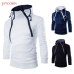 Jaycosin Clothes Men Zipper Patchwork Hoodie Sweatshirt Spring Autumn Casual Long Sleeve 3XL O-Neck Sport Exercise Top Blouse