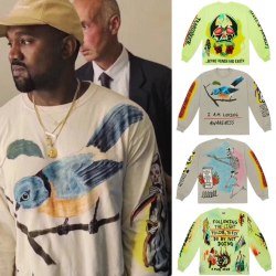 Kanye West Kids See Ghosts Graffiti Men Sweatshirts Crewneck Hoodie Hip-hop Fashion New Arrived Magpie Streetwear Sweatshirt