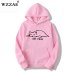 Kawaii Cat Hoodies Men Not Today Funny Graphic Sweatshirt Men/Women Harajuku Fashion Sweat Unisex Long Sleeve Sudadera Mujer