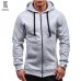 Manoswe Pocket Solid Hooded Cardigan for Men Zipper Spring Black Hoodies Coat Men Casual Long Sleeve Sweatshirts Male Jackets