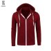 Manoswe Pocket Solid Hooded Cardigan for Men Zipper Spring Black Hoodies Coat Men Casual Long Sleeve Sweatshirts Male Jackets