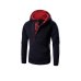 Manoswe Zipper Hooded Pullover for Men Long Sleeve Solid Sweatshirts Coat Casual Hoodies Male Slim Oversized Clothes 4XL