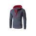 Manoswe Zipper Hooded Pullover for Men Long Sleeve Solid Sweatshirts Coat Casual Hoodies Male Slim Oversized Clothes 4XL