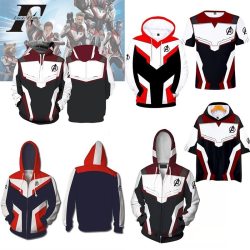 Marvel Avengers Endgame Quantum Realm Cosplay Costume 3D Hoodies Men women Hooded Avengers Zipper End Game Sweatshirt Jacket