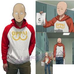 NEW Anime One Punch man Saitama Oppai Hoodie Hooded Sweatshirt Hoodie Cosplay Costume New