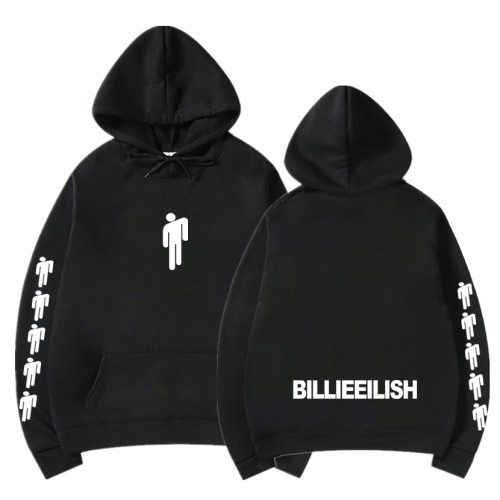 New Hot Billie Eilish Hoodie Men Black Cotton Hoodie Couple Billie Eilish Sweatshirt Simple Keep Warm Women/men Hoodie Clothes