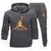 New Tracksuit men Sportswear Set Fleece Hoodie suit Jordan letter print Malechandal hombre Spring Autumn winter hoodie+Pants Set