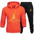 New Tracksuit men Sportswear Set Fleece Hoodie suit Jordan letter print Malechandal hombre Spring Autumn winter hoodie+Pants Set