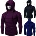 Plus Size Clothes Hoodies Sweatshirt Men's Moletom Mask Skull Pure Color Pullover Tops Loose Hooded Sweatshirt Tops /PT