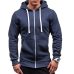 Plus Size Men Hoodies Jacket Autumn Winter Drawstring Zipper Hooded Sweatshirt Tops Male Long Sleeve Pocket Pullover Hoodie Coat