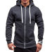 Plus Size Men Hoodies Jacket Autumn Winter Drawstring Zipper Hooded Sweatshirt Tops Male Long Sleeve Pocket Pullover Hoodie Coat