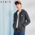 SEMIR Jacket men hooded spring letter printed clothes for man long sleeve fashion slim coat overcoat male casual clothing