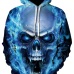 Skull headr Men Hoodies Sweatshirts 3D Printed Funny Hip HOP Hoodies Novelty Streetwear Hooded Autumn Jackets Mlae Tracksuits