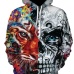 Skull headr Men Hoodies Sweatshirts 3D Printed Funny Hip HOP Hoodies Novelty Streetwear Hooded Autumn Jackets Mlae Tracksuits