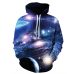 Space Galaxy 3d Sweatshirts Men/Women Hoodies With Hat Print Stars Nebula Spring Autumn Winter Loose Thin Hooded Hoody Tops