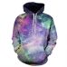 Space Galaxy 3d Sweatshirts Men/Women Hoodies With Hat Print Stars Nebula Spring Autumn Winter Loose Thin Hooded Hoody Tops